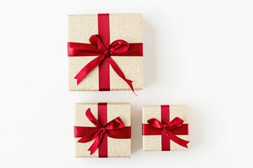 Obraz premium Three gift boxes arranged