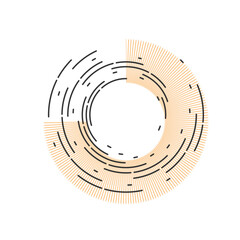 Vector abstract background. Modern technology illustration with digital geometric lines and points. Wave construction