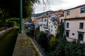 Panoramic view realistic of Sorrento city, Italy