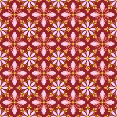 Colorful vintage floral fabric pattern for printing on fabrics, pillows, blankets, scarves.