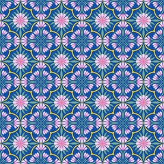 Colorful vintage floral fabric pattern for printing on fabrics, pillows, blankets, scarves.