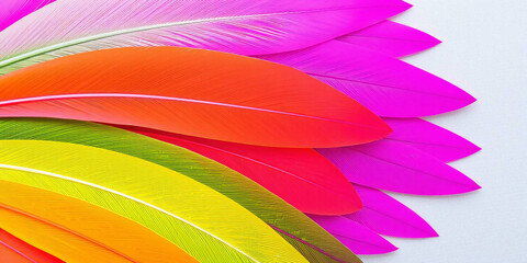 Close-Up of Vibrant Rainbow Parrot Feathers 