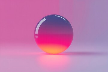 Reflective sphere gradient rendering showcasing violet, pink, and yellow color