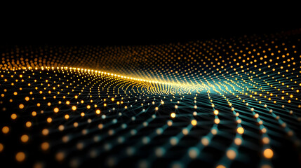 Abstract Glowing Network Wave Design