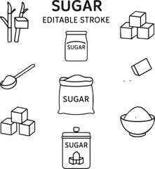Sugar Editable Stroke Icons
