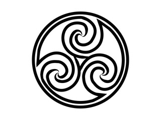 celtic knot trinity endless love on white background for tattoo symbol religion icon logo. vector illustration	