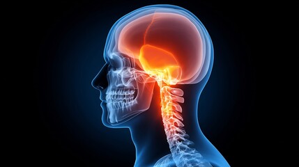 35 year old male after wisdom tooth extraction with a photographic X ray overlay showing glowing depiction of healed alveolar bone