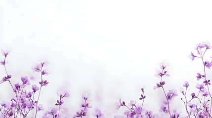 Obraz premium Delicate Lavender Flowers On White Background