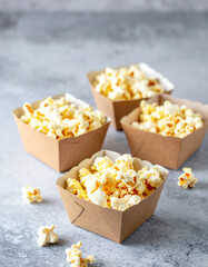 Popcorn in little boxes