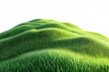 Vibrant Green Grass Landscape. Eco-Friendly Nature Panorama