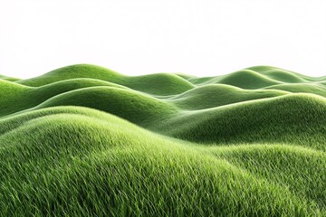 Vibrant Green Hills and Meadows. Captivating Nature Landscape and Scenic View for Sustainable Agricultural Photography
