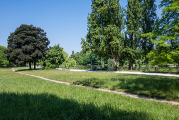 Bois de Vincennes, the largest public park in the city, Paris, France
