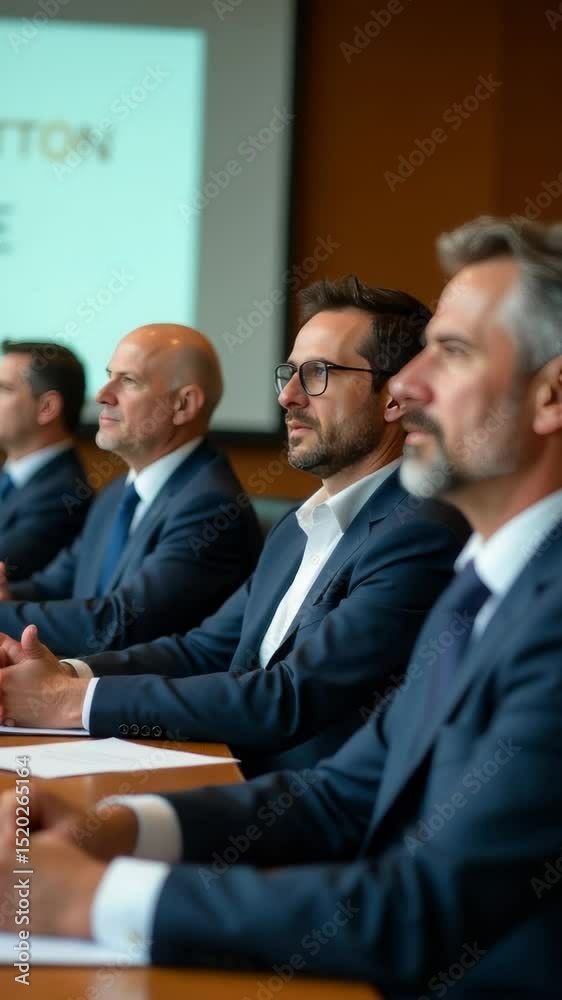 Aufkleber group of people gathered around a projector screen for a meeting or presentation, suitable for busin