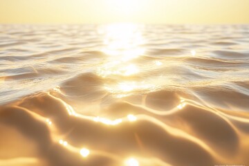 Tranquil Ocean Waves. Nature's Shimmering Canvas Under Sunlight