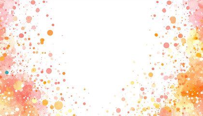 Watercolor Pink Orange Yellow Abstract Background