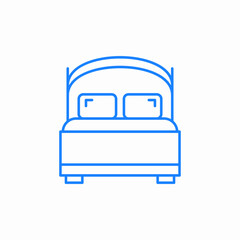 king size bed icon sign vector