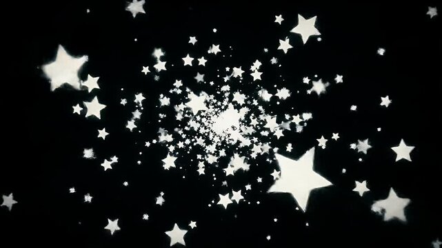 A seamless looping video animation of traveling through a dense starfield in deep outer space.