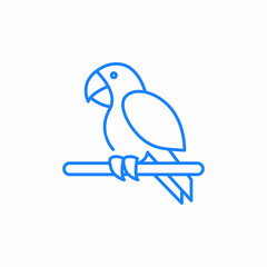 parrot sitting stick icon sign vector
