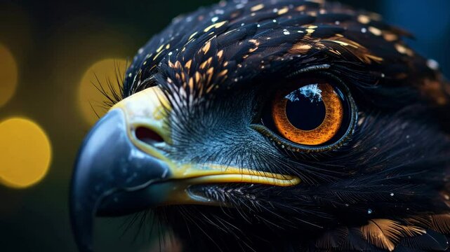 Close Up Eagle Eye: Powerful Vision and Intense Focus Rendered
