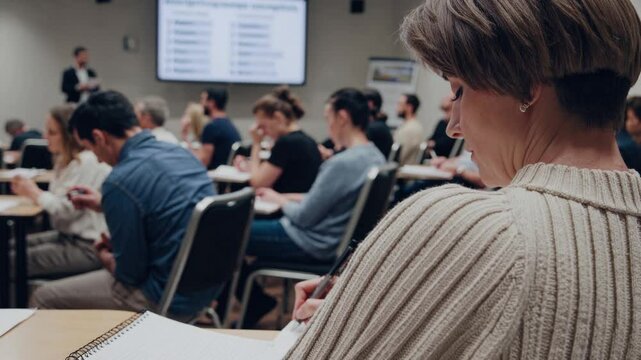 Language Learning Seminar with Vocabulary Chart.
