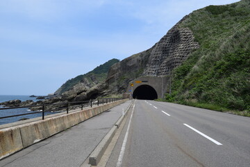 トンネル 自動車道路 山形県庄内