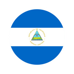 Round Nicaragua flag icon