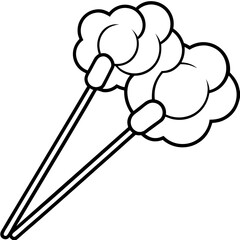 Minimal Cotton Swabs Illustration – White Background