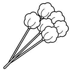 Minimal Cotton Swabs Illustration – White Background