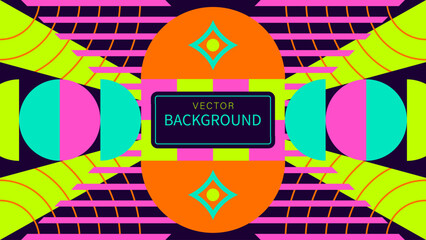 Geometric background with symmetrical pattern. Abstract vector illustration