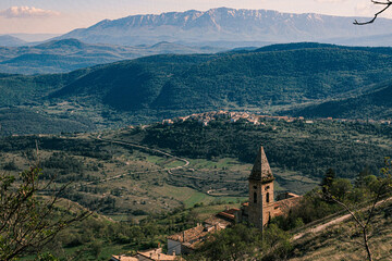Fototapeta premium Church in Calascio, province of L'Aquila, Abruzzo, Italy
