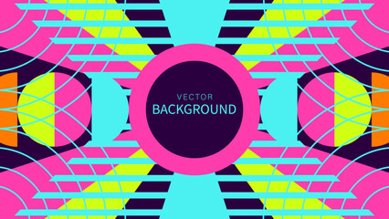 Geometric background with symmetrical pattern. Abstract vector illustration