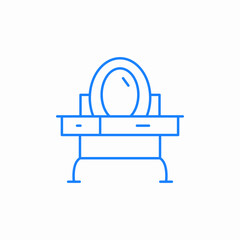 vanity mirror table icon sign vector