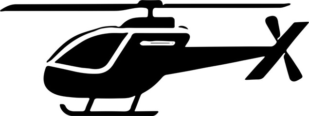 helicopter silhouette vector