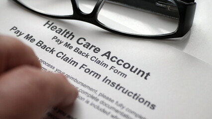 Finger tapping on health care account