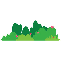 Obraz premium Garden Bush, Shrub Vector Collection with Flowers