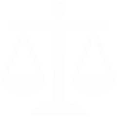 White Scales of Justice Symbol on Transparent Background (1)