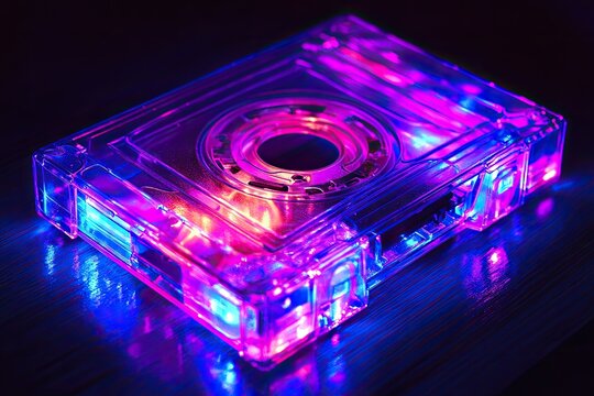 Glowing cassette tape