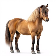 Obraz premium Majestic Purebred Stallion Grazing in Countryside Pasture - Beautiful Equine Wildlife