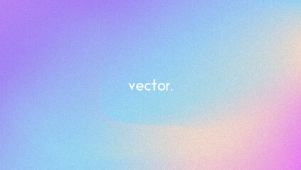 Noise Gradient Background. Abstract Grainy Bg In Pink, Purple And Blue Colors. Iridescent Hologram. Pearlescent Holographic Texture With Rainbow Foil. Modern Film Photo With Fluorescent Dust