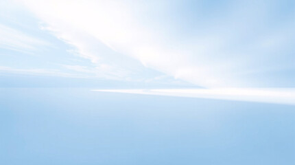 Fototapeta premium A soft gradient sky background transitioning from light blue to white, serene and calm.