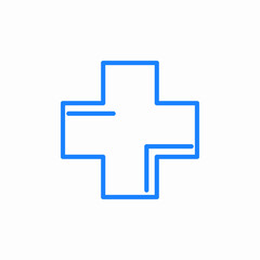 medical help cross icon sign vector