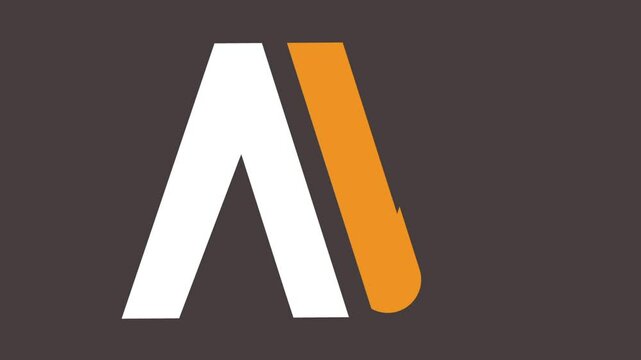 Intro Logo letter N or AV 3D with aesthetic style and character, simple and smooth movement