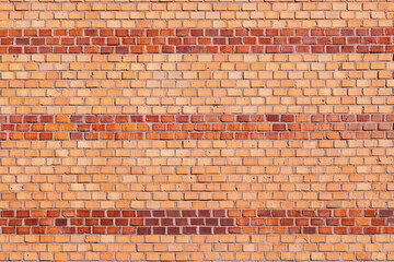 background of vintage brick wall in red colors