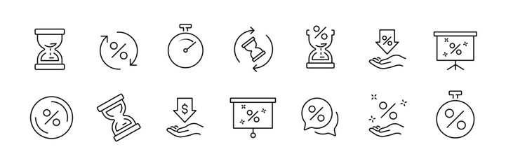 Fototapeta premium Time management and discount concepts for marketing and design projects