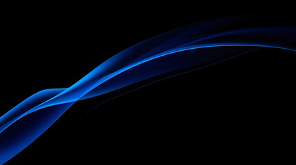 Digital abstract background with futuristic neon blue lines on dark theme.