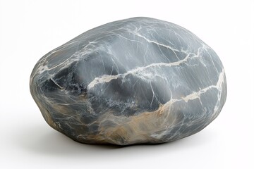 Obraz premium Shiny Oval Gray Stone Texture - Natural Geology and Landscaping Resource