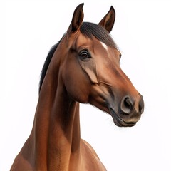 Obraz premium Majestic Purebred Bay Horse in Nature - Captivating Animal Photography and Elegant Equine Beauty