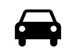 Black car icon isolated on a white background 