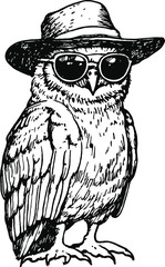 owl on a white background