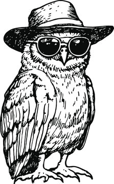 owl on a white background